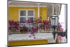 Charming Old World balconies, Cartagena, Colombia.-Jerry Ginsberg-Mounted Photographic Print