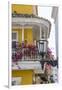 Charming Old World balconies, Cartagena, Colombia.-Jerry Ginsberg-Framed Photographic Print