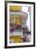 Charming Old World balconies, Cartagena, Colombia.-Jerry Ginsberg-Framed Premium Photographic Print