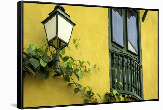 Charming Spanish Colonial Architecture, Old City, Cartagena, Colombia-Jerry Ginsberg-Framed Stretched Canvas