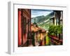 Charming Street Scene in Bellagio II-George Oze-Framed Photographic Print