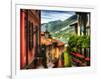 Charming Street Scene in Bellagio II-George Oze-Framed Photographic Print