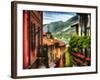 Charming Street Scene in Bellagio II-George Oze-Framed Photographic Print