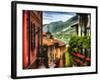 Charming Street Scene in Bellagio II-George Oze-Framed Photographic Print