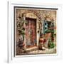 Charming Streets Of Old Mediterranean Towns-Maugli-l-Framed Art Print