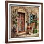 Charming Streets Of Old Mediterranean Towns-Maugli-l-Framed Premium Giclee Print