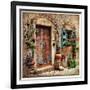 Charming Streets Of Old Mediterranean Towns-Maugli-l-Framed Premium Giclee Print