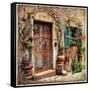 Charming Streets Of Old Mediterranean Towns-Maugli-l-Framed Stretched Canvas