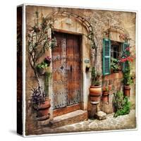 Charming Streets Of Old Mediterranean Towns-Maugli-l-Stretched Canvas