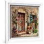 Charming Streets Of Old Mediterranean Towns-Maugli-l-Framed Art Print