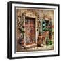 Charming Streets Of Old Mediterranean Towns-Maugli-l-Framed Art Print