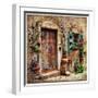 Charming Streets Of Old Mediterranean Towns-Maugli-l-Framed Art Print