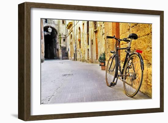 Charming Streets of Old  Tuscany, Italy-Maugli-l-Framed Photographic Print