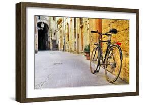 Charming Streets of Old  Tuscany, Italy-Maugli-l-Framed Photographic Print