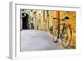 Charming Streets of Old  Tuscany, Italy-Maugli-l-Framed Photographic Print