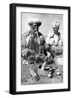 Charming the Venom from a Cobra; a Snake Charmer with a Mongoose, India, 1922-JH Reverend Powell-Framed Giclee Print