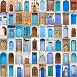 Very Old, Blue And Golden Doors Of Morocco-charobna-Art Print