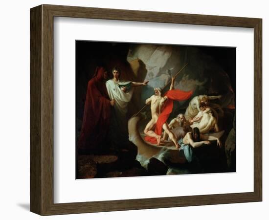 Charon Conveying the Souls of the Dead Across the Styx, 1860-Konstantin Petrovich Pomerantsev-Framed Premium Giclee Print