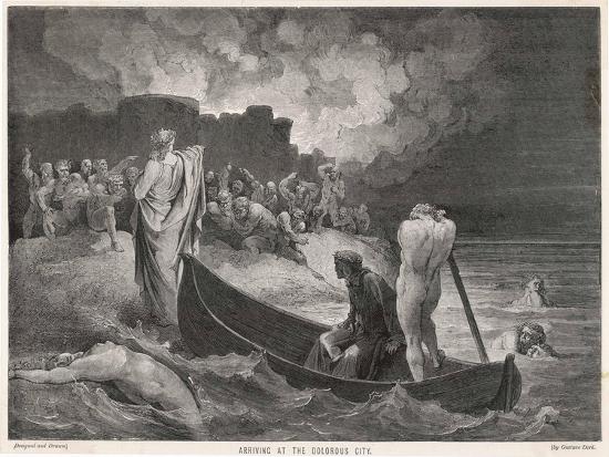 'Charon Ferries Dante and Virgil Across the Styx the River' Art ...