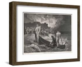 Charon Ferries Dante and Virgil Across the Styx the River-null-Framed Art Print