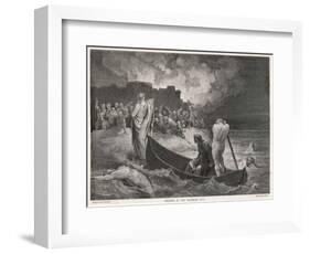 Charon Ferries Dante and Virgil Across the Styx the River-null-Framed Art Print