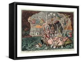 Charon's Boat or the Ghosts of All the Talents Taking their Last Voyage-null-Framed Stretched Canvas