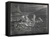 Charon, the Ferryman of the Styx, Carries Dante and Virgil to the Underworld-null-Framed Stretched Canvas