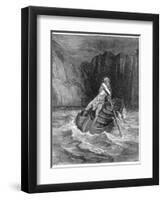 Charon the Ferryman Rowing to Collect Dante and Virgil, to Carry Them across the Styx, 1861-Gustave Doré-Framed Giclee Print