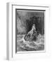 Charon the Ferryman Rowing to Collect Dante and Virgil, to Carry Them across the Styx, 1861-Gustave Doré-Framed Giclee Print