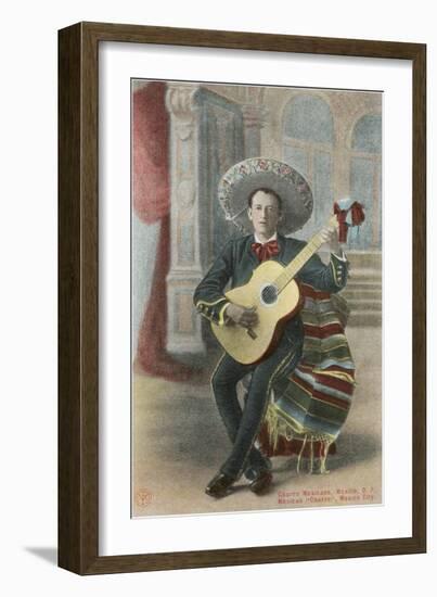 Charro Playing Guitar, Mexico-null-Framed Art Print