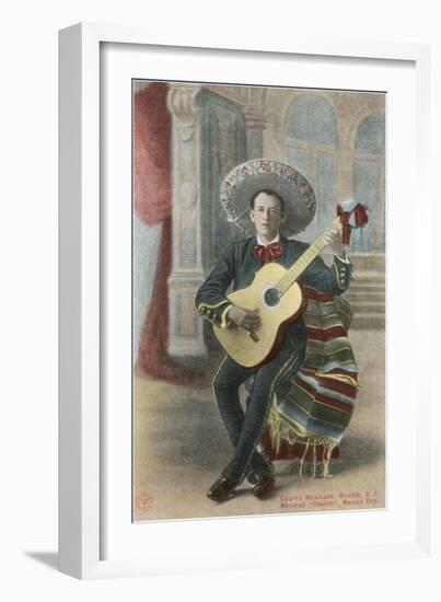 Charro Playing Guitar, Mexico-null-Framed Art Print