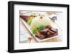 Charsiu Pork  Chinese-Flavored Barbecued Pork Rice. Popular Cantonese Cuisine. Hong Kong Cuisine.-szefei-Framed Photographic Print