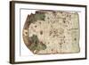 Chart by Juan De La Cosa (1500)-null-Framed Art Print