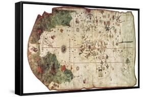 Chart by Juan De La Cosa (1500)-null-Framed Stretched Canvas