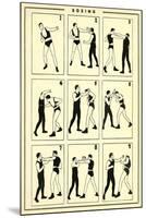 Chart of Boxing Moves-null-Mounted Art Print