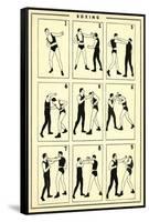 Chart of Boxing Moves-null-Framed Stretched Canvas