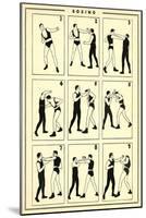 Chart of Boxing Moves-null-Mounted Art Print