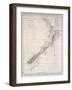 Chart of New Zealand, Explored in 1769 and 1770 by Lieutenant J.Cook, Commander of His Majesty's Ba-James Cook-Framed Giclee Print