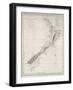 Chart of New Zealand, Explored in 1769 and 1770 by Lieutenant J.Cook, Commander of His Majesty's Ba-James Cook-Framed Giclee Print