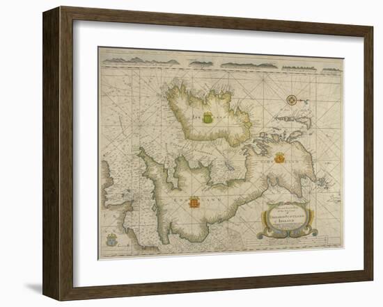 Chart of Sea Coast of England, Scotland, and Ireland, 1746-James Borlow-Framed Giclee Print