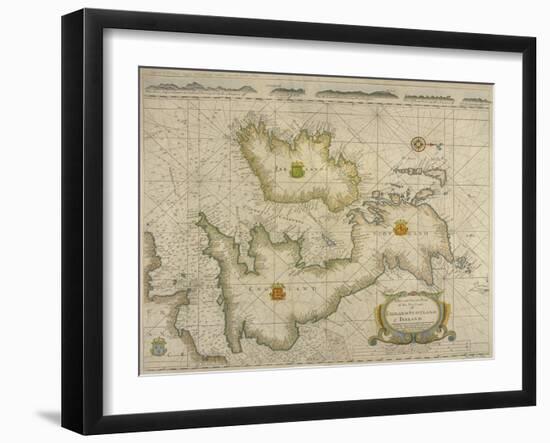 Chart of Sea Coast of England, Scotland, and Ireland, 1746-James Borlow-Framed Giclee Print