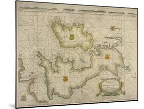 Chart of Sea Coast of England, Scotland, and Ireland, 1746-James Borlow-Mounted Giclee Print