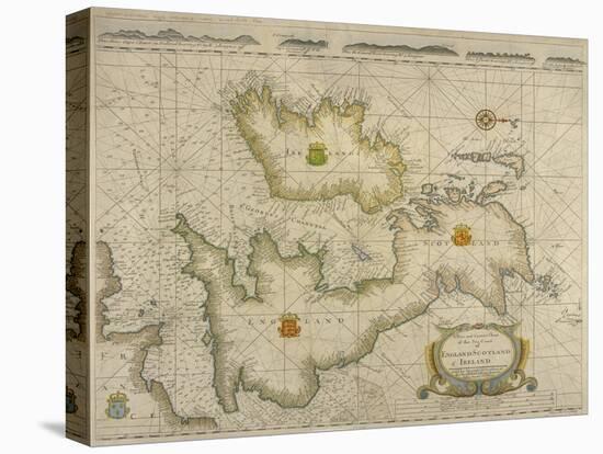 Chart of Sea Coast of England, Scotland, and Ireland, 1746-James Borlow-Stretched Canvas