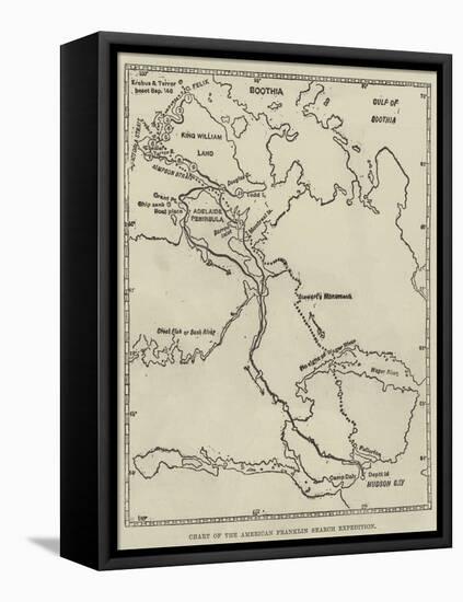 Chart of the American Franklin Search Expedition-null-Framed Stretched Canvas