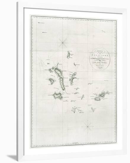 Chart of the Galapagos, 1798-Aaron Arrowsmith-Framed Premium Giclee Print