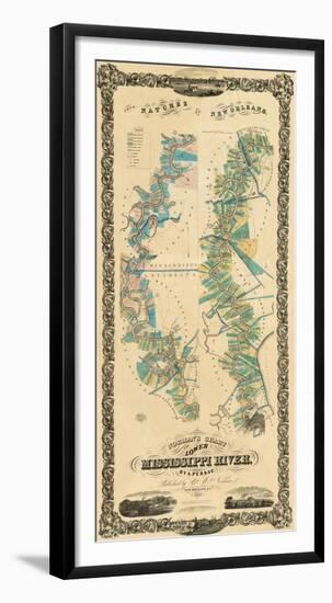 Chart of The Lower Mississippi River, c.1858-B^ M^ Norman-Framed Art Print