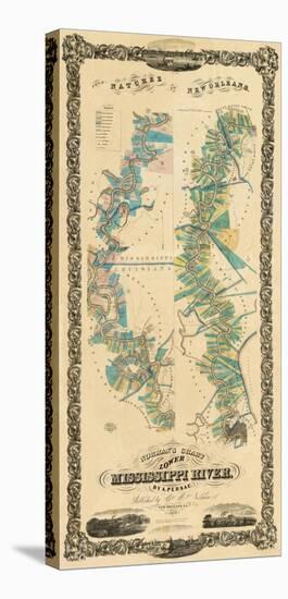 Chart of The Lower Mississippi River, c.1858-B^ M^ Norman-Stretched Canvas