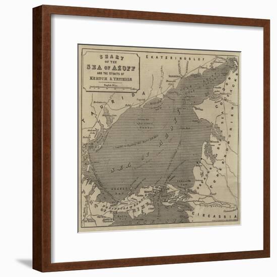 Chart of the Sea of Azoff and the Straits of Kertch and Yenikale-John Dower-Framed Giclee Print