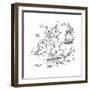 Chart of the Spanish Armada's Course, 1588-null-Framed Giclee Print