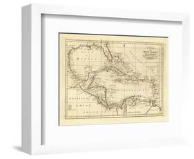 Chart of the West Indies, c.1811-Mathew Carey-Framed Art Print